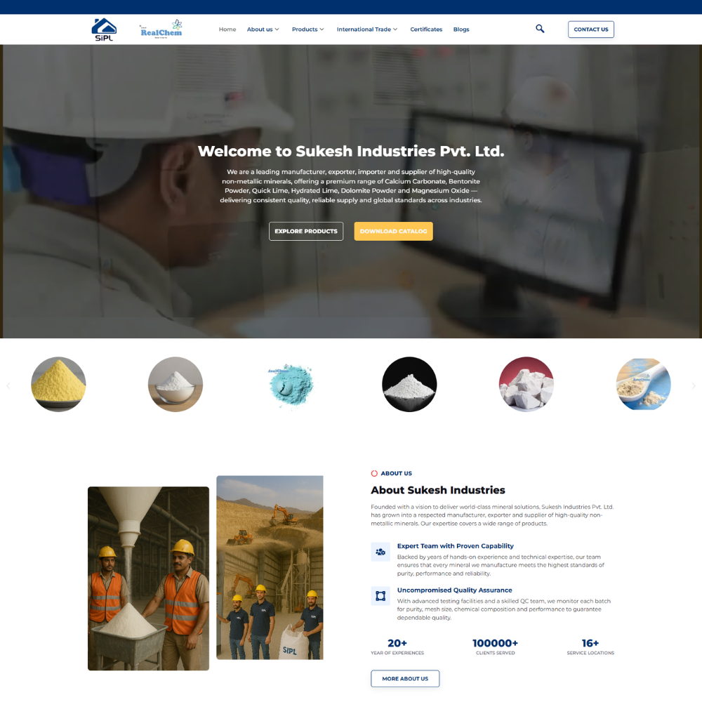 Industrial website placeholder